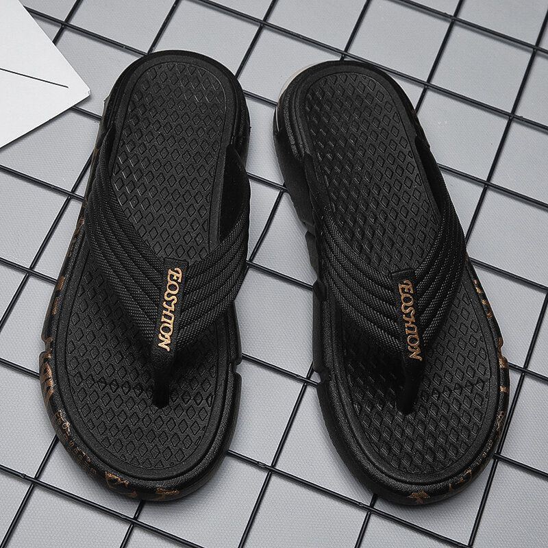 Atmungsaktive Leichte Weiche Sohlen Flip Flops Für Herren Lässige Hausschuhe