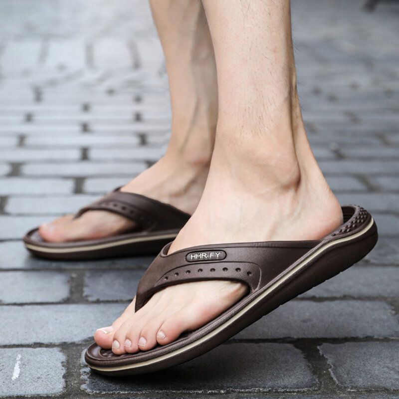 Atmungsaktive Leichte Weiche Unterseite Solide Strand Flip Flops Lässige Hausschuhe