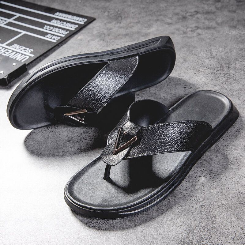 Atmungsaktive Rutschfeste Bequeme Clip Flip Flops Für Herren Lässige Strandhausschuhe