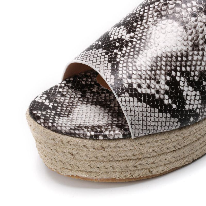 Damen Serpentine Soft Bequeme Round Toe Wedge Comfy Slippers