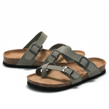 Herren Clip Toe Buckle Slip On Casual Beach Daily Slippers