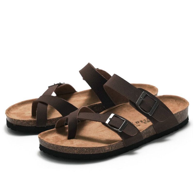 Herren Clip Toe Buckle Slip On Casual Beach Daily Slippers