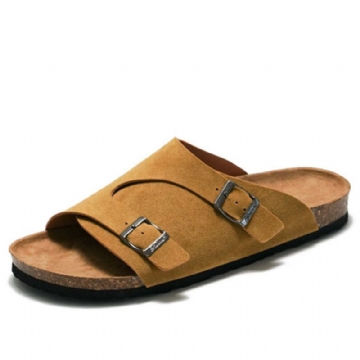 Herren Outdoor Beach Casual Slide Sandalen Pu Leder Hausschuhe