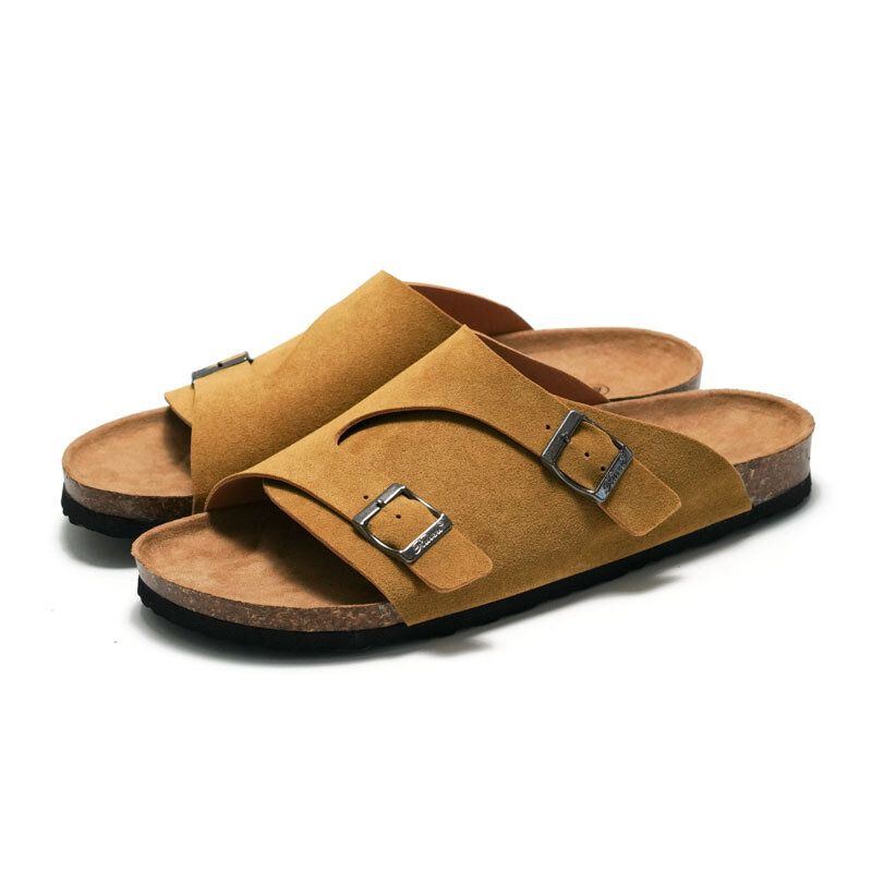 Herren Outdoor Beach Casual Slide Sandalen Pu Leder Hausschuhe