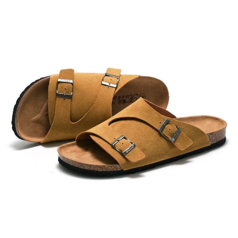 Herren Outdoor Beach Casual Slide Sandalen Pu Leder Hausschuhe