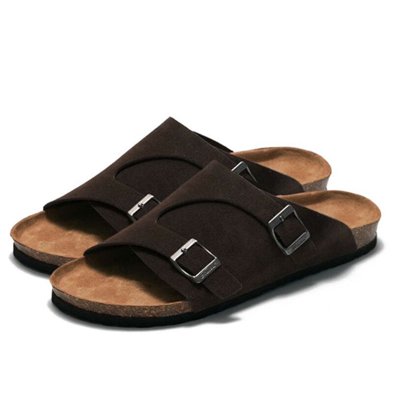 Herren Outdoor Beach Casual Slide Sandalen Pu Leder Hausschuhe