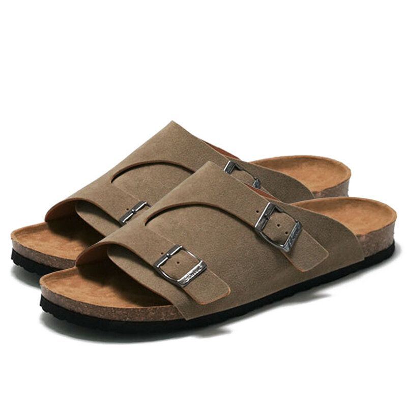 Herren Outdoor Beach Casual Slide Sandalen Pu Leder Hausschuhe