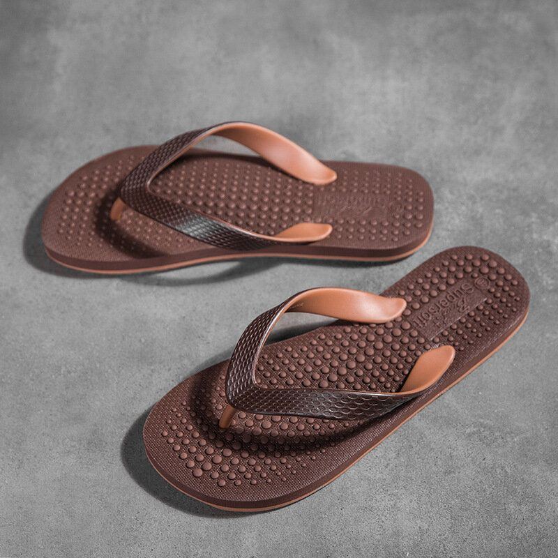 Herren Casual Flip Flop Massage Partikel Hausschuhe