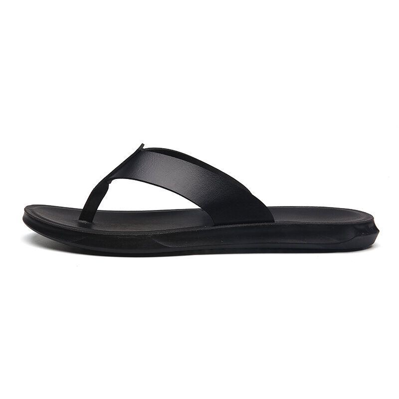 Herren Mikrofaser Weiche Sohle Rutschfeste Bequeme Solide Flip Flops