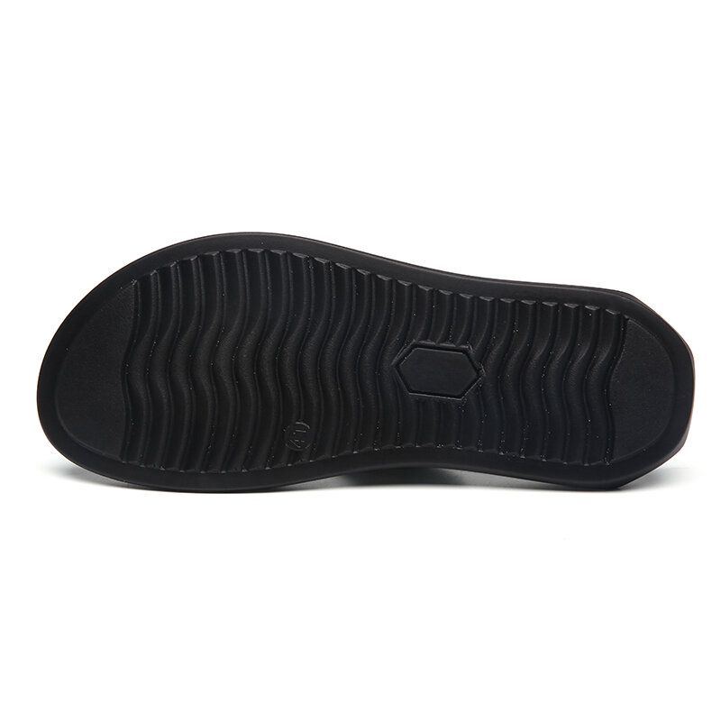 Herren Mikrofaser Weiche Sohle Rutschfeste Bequeme Solide Flip Flops