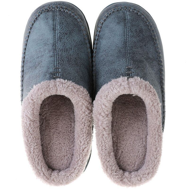 Warme Gefütterte Herren Slip On Hausschuhe Für Den Winter