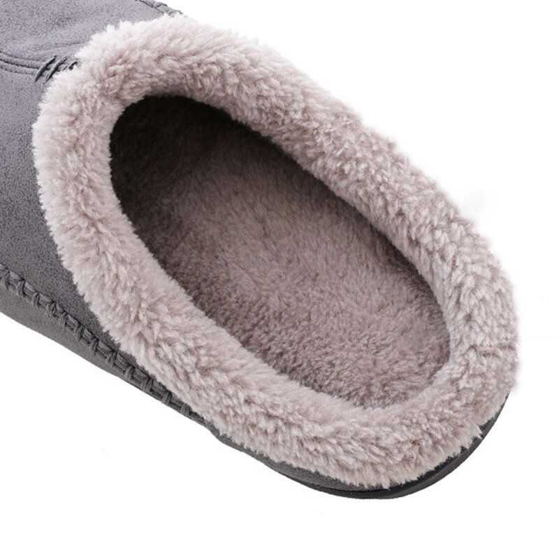 Warme Gefütterte Herren Slip On Hausschuhe Für Den Winter