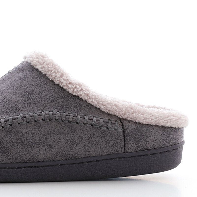 Warme Gefütterte Herren Slip On Hausschuhe Für Den Winter