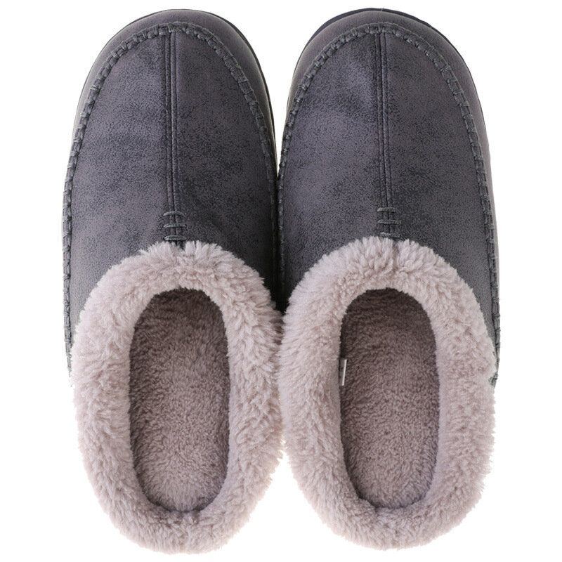 Warme Gefütterte Herren Slip On Hausschuhe Für Den Winter