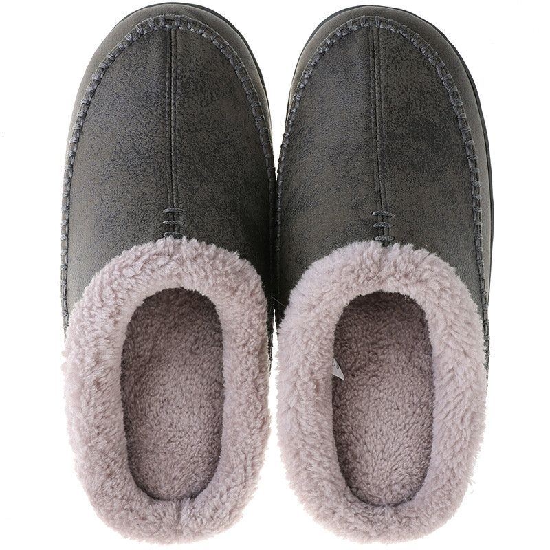 Warme Gefütterte Herren Slip On Hausschuhe Für Den Winter