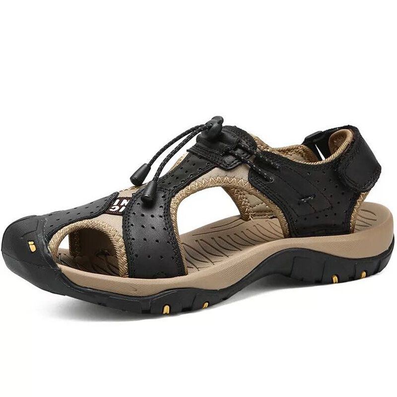 Atmungsaktive Bequeme Abriebfeste Außensohle Für Outdoor Sandalen Mit Klettverschluss