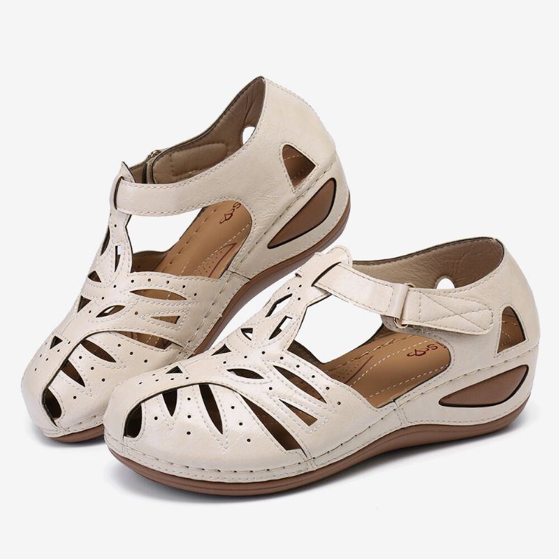 Atmungsaktive Damen Sandalen Mit Verstellbarem Riemen Und Keilabsatz