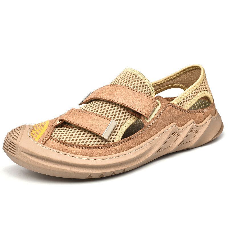 Atmungsaktive Leichte Geschlossene Zehenpartie Aus Mesh Für Herren Rutschfeste Weiche Outdoor Sommersportsandalen