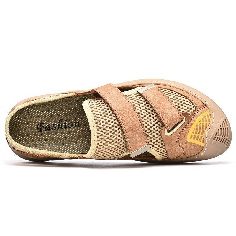 Atmungsaktive Leichte Geschlossene Zehenpartie Aus Mesh Für Herren Rutschfeste Weiche Outdoor Sommersportsandalen