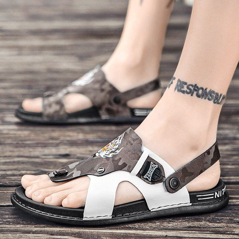 Atmungsaktive Rutschfeste Lässige Outdoor Sandalen Mit Zwei Wege Clip Toe Für Herren