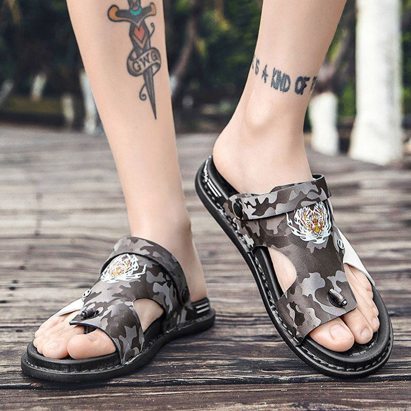 Atmungsaktive Rutschfeste Lässige Outdoor Sandalen Mit Zwei Wege Clip Toe Für Herren