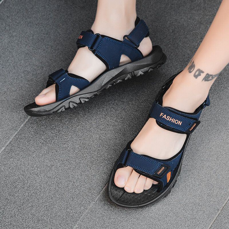 Atmungsaktive Rutschfeste Offene Bequeme Outdoor Sandalen Aus Mikrofaser Für Herren