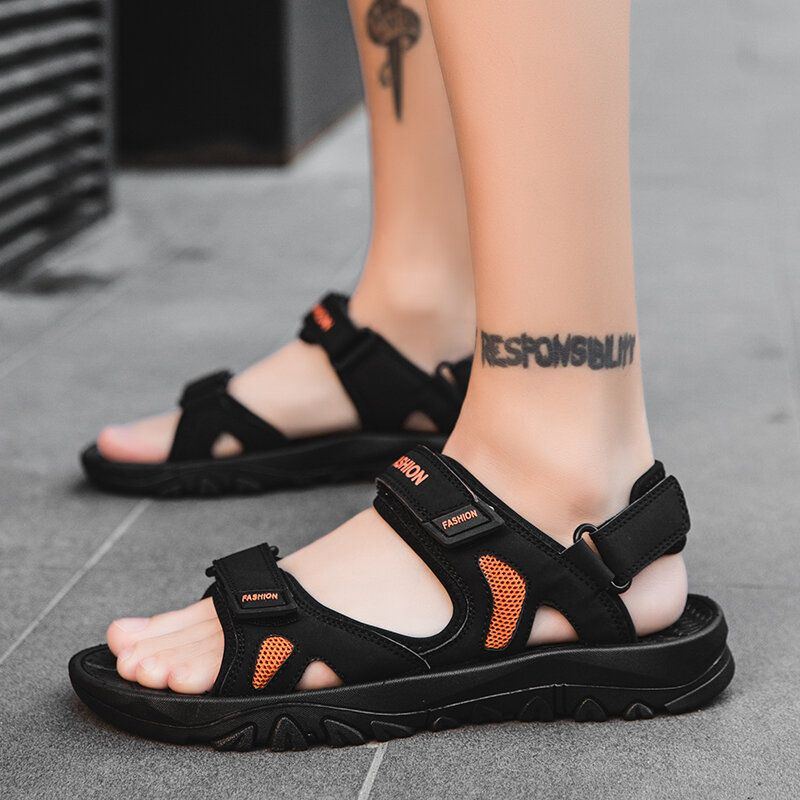 Atmungsaktive Rutschfeste Offene Bequeme Outdoor Sandalen Aus Mikrofaser Für Herren