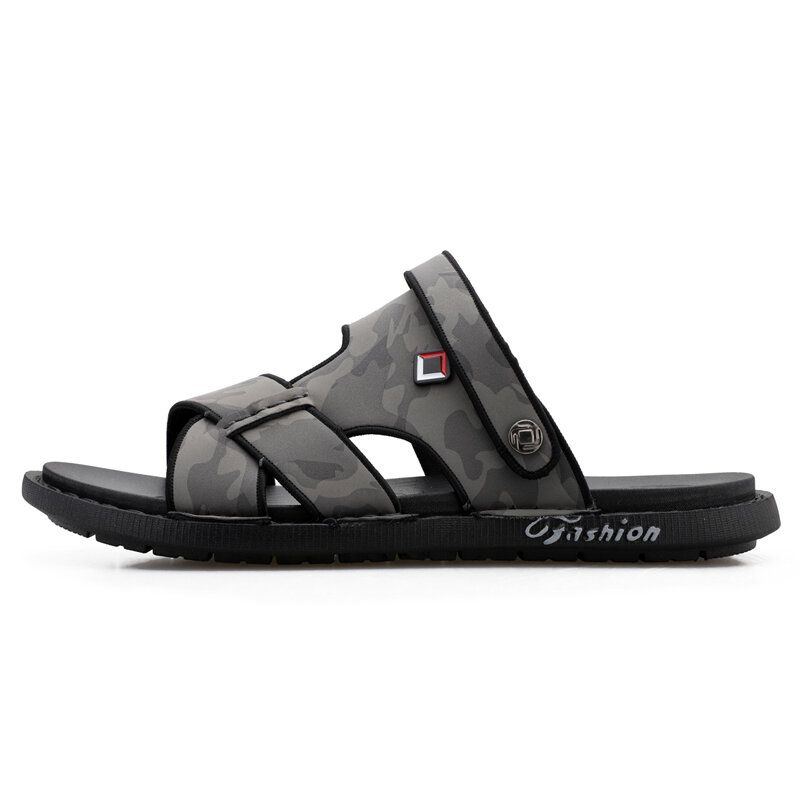 Atmungsaktive Rutschfeste Weiche Lässige Outdoor Sandalen Aus Echtem Leder Für Herren In Zwei Richtungen