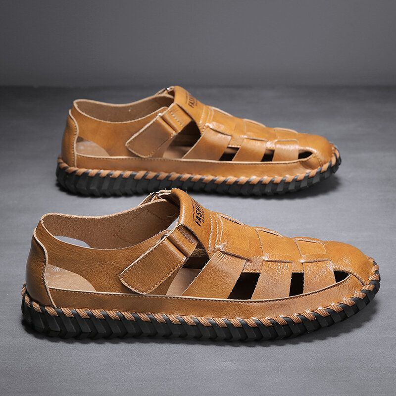 Atmungsaktive Rutschfeste Weiche Sohle Aus Mikrofaser Für Herren Bequeme Lässige Outdoor Sandalen