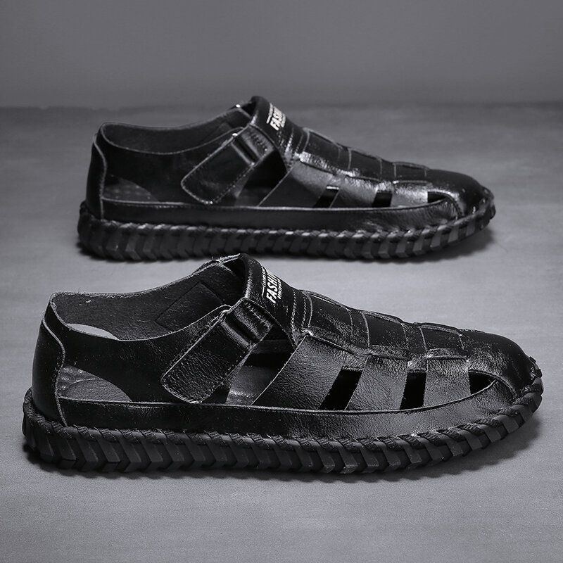 Atmungsaktive Rutschfeste Weiche Sohle Aus Mikrofaser Für Herren Bequeme Lässige Outdoor Sandalen