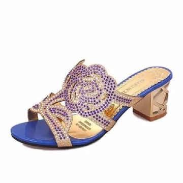 Atmungsaktive Sommer Strandsandalen Für Damen Mit Strass Chic Schuhen Zum Hineinschlüpfen In Plateausandalen