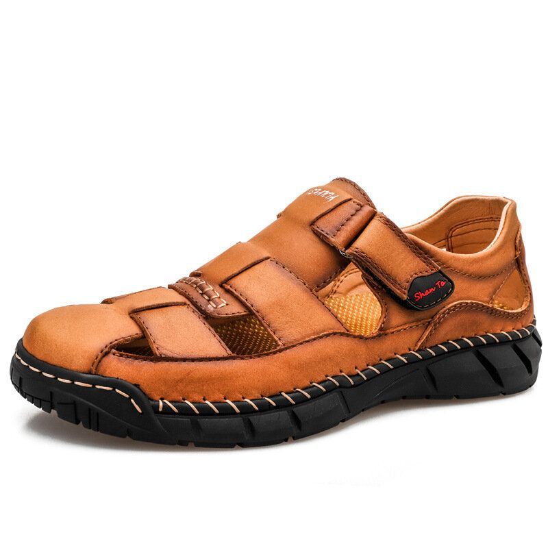 Bequeme Atmungsaktive Legere Ledersandalen Für Herren