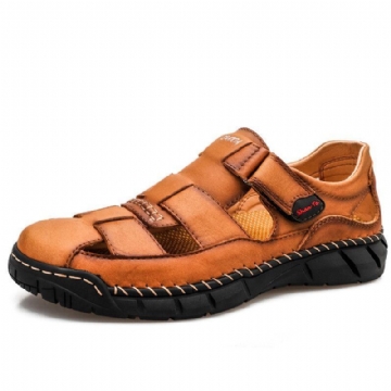 Bequeme Atmungsaktive Legere Ledersandalen Für Herren