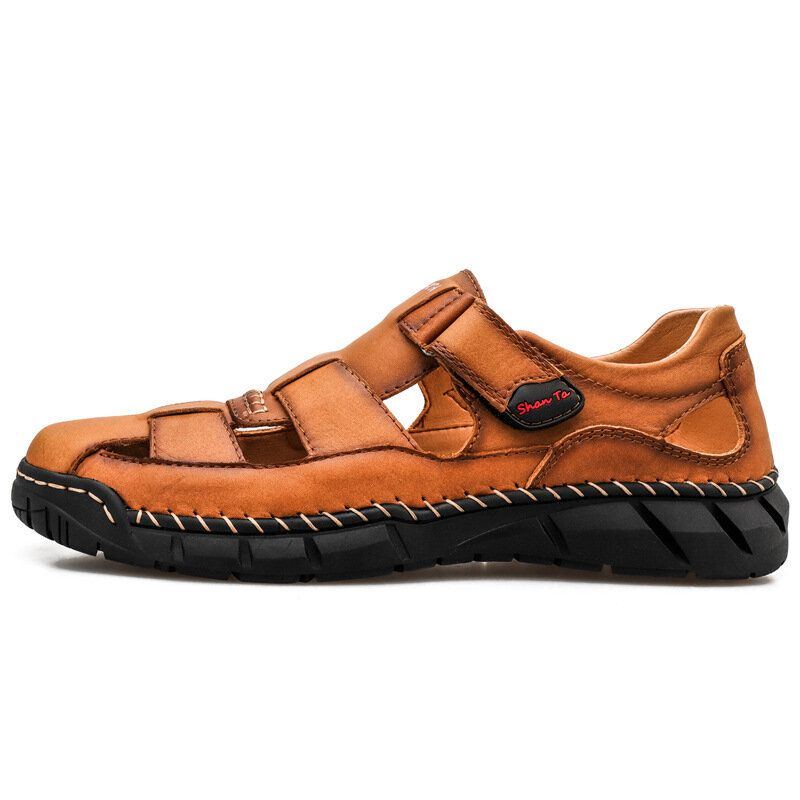 Bequeme Atmungsaktive Legere Ledersandalen Für Herren