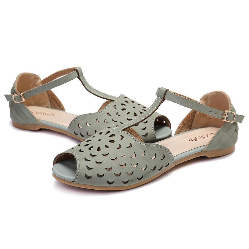 Bequeme Sandalen Mit Aushöhlendem Blumenmuster Für Damen