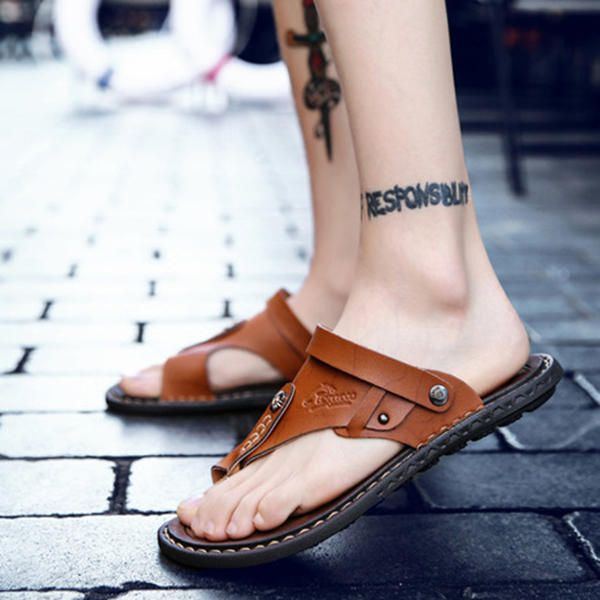 Bequeme Zwei Wege Schuhe Für Herren Mit Clip Toe Sandalen