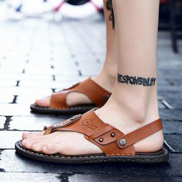 Bequeme Zwei Wege Schuhe Für Herren Mit Clip Toe Sandalen