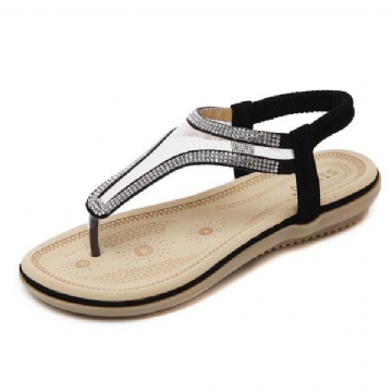 Böhmen Flipflops Der Damen Strand Beiläufige Strass Sandalen