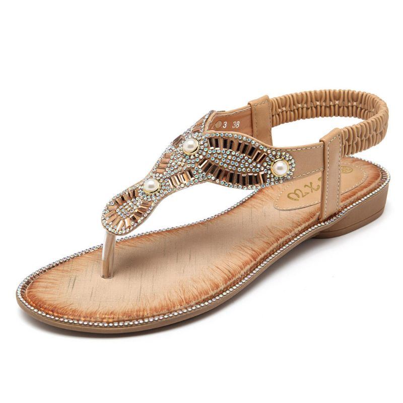 Bohemian Damen Strand Flip Flops Casual Sandalen