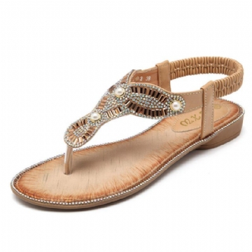 Bohemian Damen Strand Flip Flops Casual Sandalen