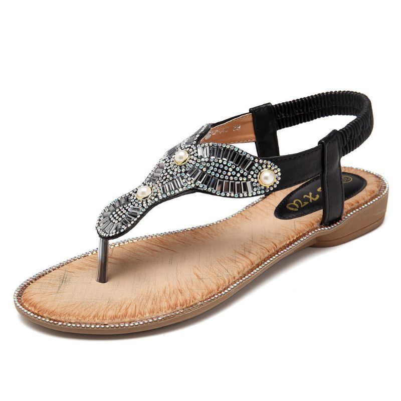 Bohemian Damen Strand Flip Flops Casual Sandalen