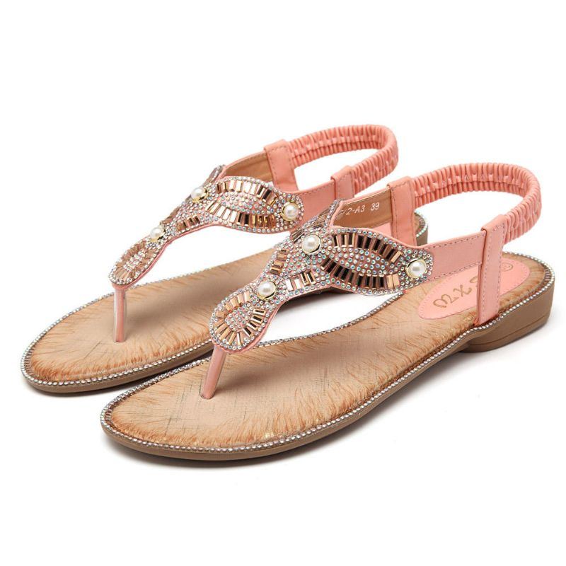 Bohemian Damen Strand Flip Flops Casual Sandalen