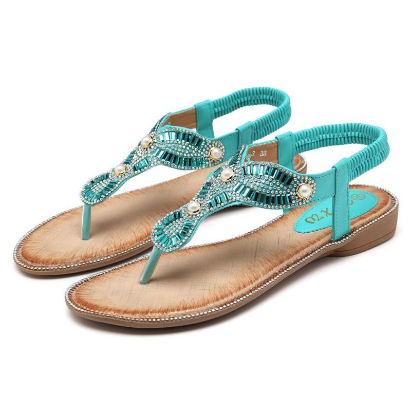 Bohemian Damen Strand Flip Flops Casual Sandalen