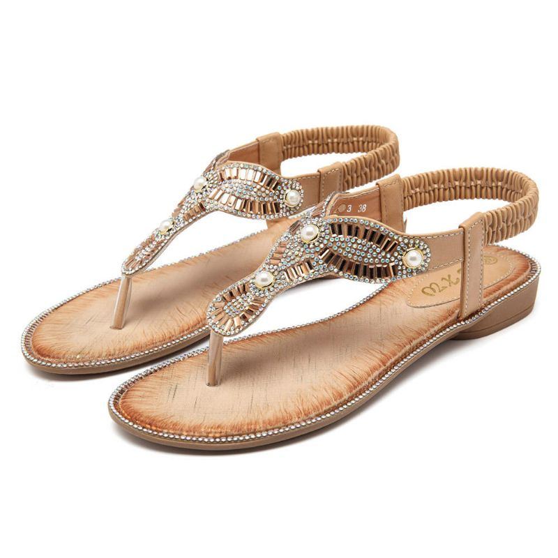 Bohemian Damen Strand Flip Flops Casual Sandalen