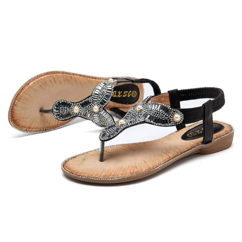 Bohemian Damen Strand Flip Flops Casual Sandalen