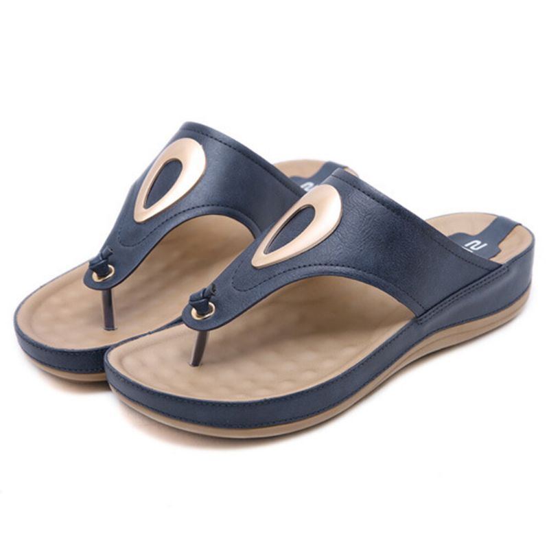 Damen Casual Clip Toe Flip Flops Sandalen