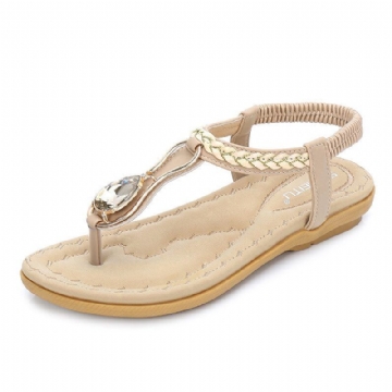 Damen Casual Outdoor Strand Weiche Flache Sandalen