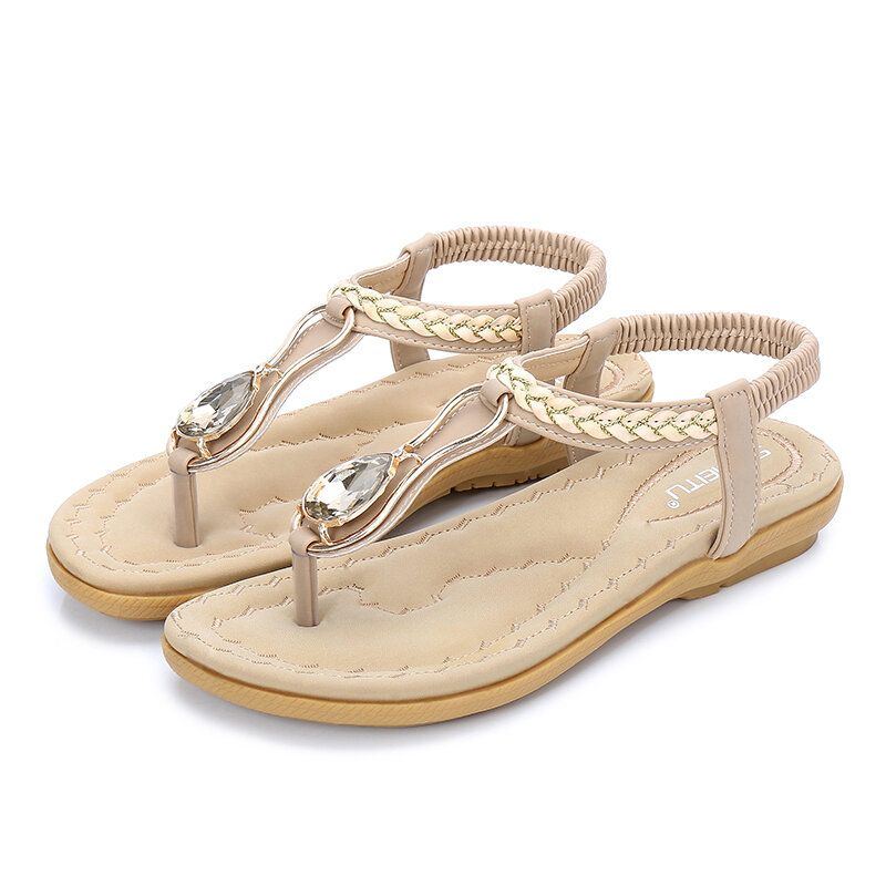 Damen Casual Outdoor Strand Weiche Flache Sandalen