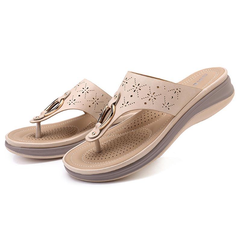 Damen Pantoffel Bohemian Flip Flops Strandsandalen