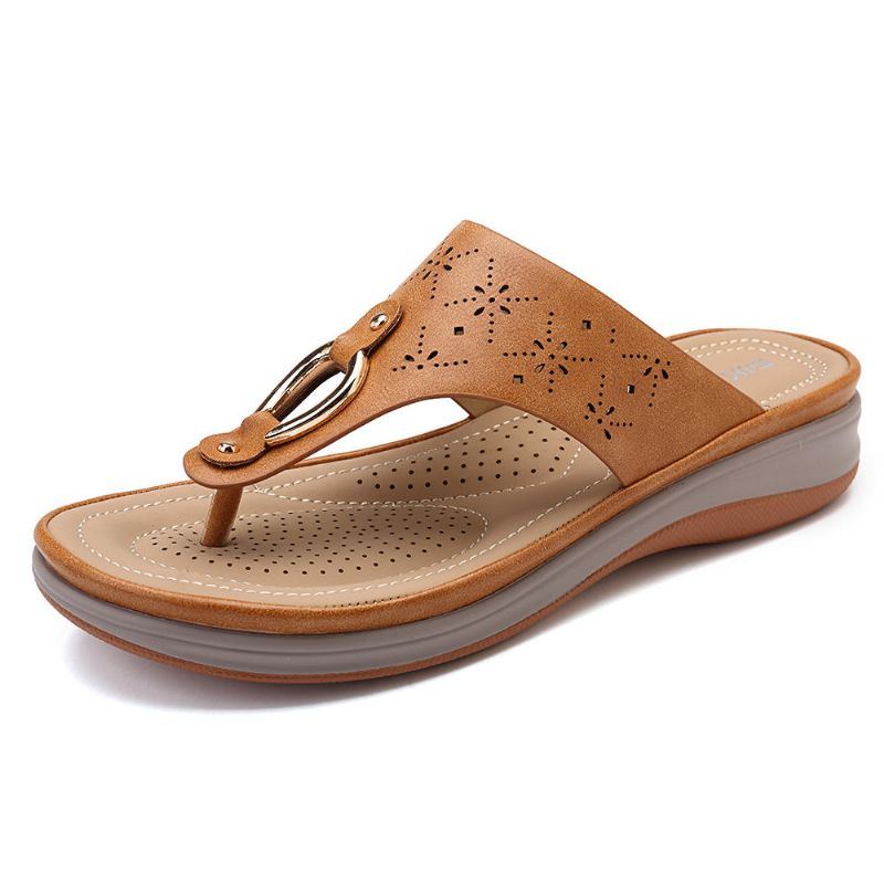 Damen Pantoffel Bohemian Flip Flops Strandsandalen